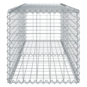 vidaXL Συρματοκιβώτιο με Κάλυμμα 200x50x50 εκ. από Γαλβανισμένο Χάλυβα