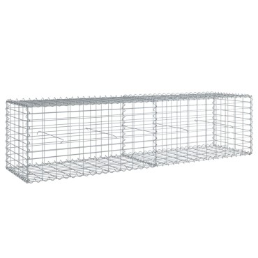 vidaXL Συρματοκιβώτιο με Κάλυμμα 200x50x50 εκ. από Γαλβανισμένο Χάλυβα
