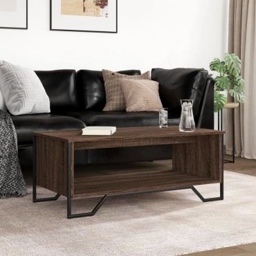 vidaXL Τραπεζάκι Σαλονιού Καφέ Δρυς 100x51x40cm Επεξεργασμ. Ξύλο 1 τεμ.
