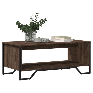vidaXL Τραπεζάκι Σαλονιού Καφέ Δρυς 100x51x40cm Επεξεργασμ. Ξύλο 1 τεμ.