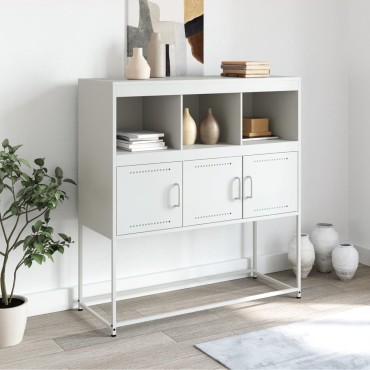 vidaXL Ντουλάπι Λευκό 100,5x39x107cm Ατσάλινο 1 τεμ.