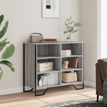 vidaXL Μπουφές Γκρι Sonoma 91x35,5x74,5cm από Επεξεργασμένο Ξύλο 1 τεμ.