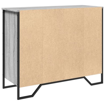 vidaXL Μπουφές Γκρι Sonoma 91x35,5x74,5cm από Επεξεργασμένο Ξύλο 1 τεμ.