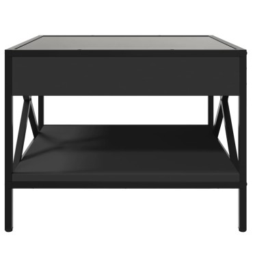 vidaXL Τραπεζάκι Σαλονιού Infinity LED Μαύρο 50x50x38cm 1 τεμ.