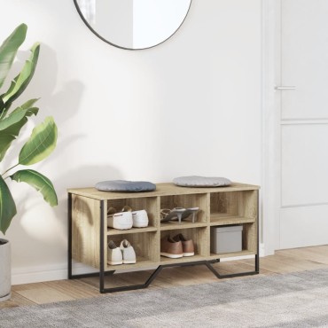 vidaXL Παπουτσοθήκη Sonoma Δρυς 90x38x45,5cm από Επεξεργασμένο Ξύλο