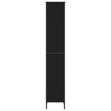 vidaXL Βιβλιοθήκη Μαύρη 50x31x169cm από Επεξεργασμένο Ξύλο 1 τεμ.