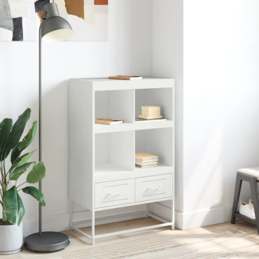 vidaXL Ντουλάπι Λευκό 68x39x111,5cm από Χάλυβα 1 τεμ.