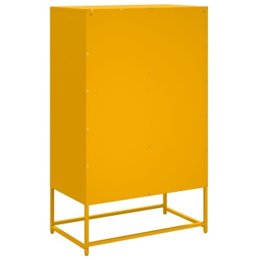 vidaXL Ντουλάπι Μουσταρδί 68x39x111,5cm από Ατσάλι 1 τεμ.