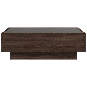 vidaXL Τραπεζάκι Σαλονιού με LED Δρυς 90x50x30cm Επεξεργασμένο Ξύλο 1 τεμ.