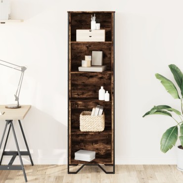 vidaXL Βιβλιοθήκη Καπνιστή Δρυς 50x31x169cm από Επεξεργασμένο Ξύλο 1 τεμ.