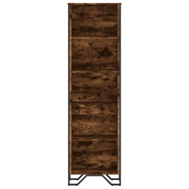 vidaXL Βιβλιοθήκη Καπνιστή Δρυς 50x31x169cm από Επεξεργασμένο Ξύλο 1 τεμ.