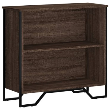 vidaXL Βιβλιοθήκη Καφέ Δρυς 80x31x74,5cm από Επεξεργασμένο Ξύλο 1 τεμ.