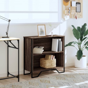 vidaXL Βιβλιοθήκη Καφέ Δρυς 80x31x74,5cm από Επεξεργασμένο Ξύλο 1 τεμ.