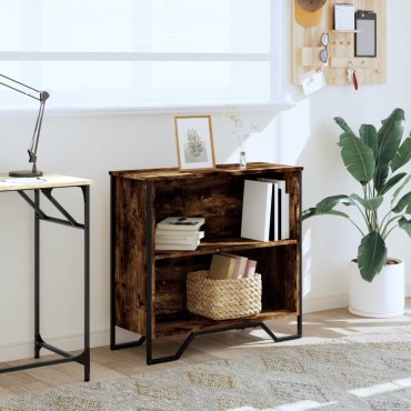 vidaXL Βιβλιοθήκη Καπνιστή Δρυς 80x31x74,5cm από Επεξεργασμένο Ξύλο 1 τεμ.