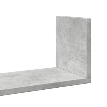 vidaXL Ραφιέρες Τοίχου 3 τεμ. Γκρι Σκυρ. 58x18x18cm Επεξεργ. Ξύλο
