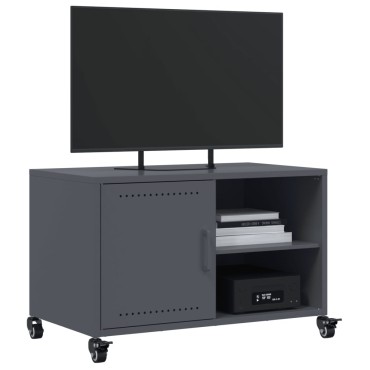 vidaXL Έπιπλο Τηλεόρασης Μαύρο 68x39x43,5cm Χάλυβας
