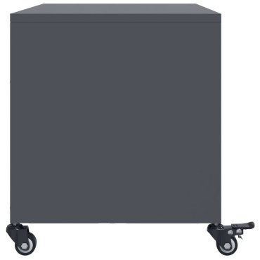 vidaXL Έπιπλο Τηλεόρασης Μαύρο 68x39x43,5cm Χάλυβας