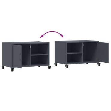 vidaXL Έπιπλο Τηλεόρασης Μαύρο 68x39x43,5cm Χάλυβας