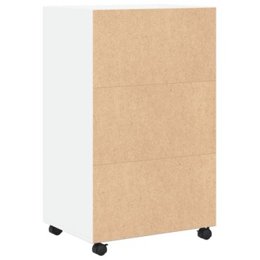 vidaXL Ντουλάπι Τροχήλατο Λευκό 55x40x91cm από Επεξεργασμένο Ξύλο 1 τεμ.