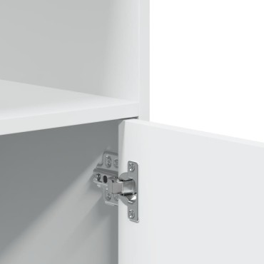 vidaXL Ντουλάπι Τροχήλατο Λευκό 55x40x91cm από Επεξεργασμένο Ξύλο 1 τεμ.