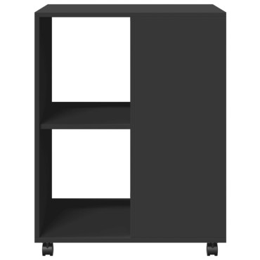 vidaXL Βοηθητικό Τραπέζι με Ρόδες Μαύρο 55x60x78cm Επεξ. Ξύλο