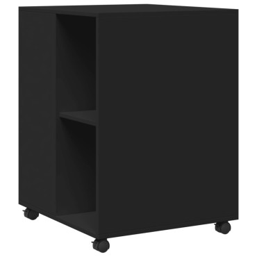 vidaXL Βοηθητικό Τραπέζι με Ρόδες Μαύρο 55x60x78cm Επεξ. Ξύλο
