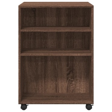 vidaXL Βοηθητικό Τραπέζι με Ρόδες Καφέ Δρυς 55x60x78cm Επεξ. Ξύλο