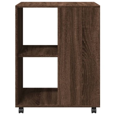 vidaXL Βοηθητικό Τραπέζι με Ρόδες Καφέ Δρυς 55x60x78cm Επεξ. Ξύλο