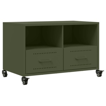 vidaXL Έπιπλο Τηλεόρασης Πράσινο Λαδί 68x39x43,5cm από Ατσάλι