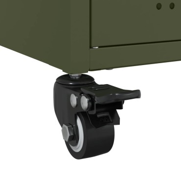 vidaXL Έπιπλο Τηλεόρασης Πράσινο Λαδί 68x39x43,5cm από Ατσάλι