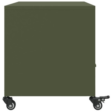 vidaXL Έπιπλο Τηλεόρασης Πράσινο Λαδί 68x39x43,5cm από Ατσάλι