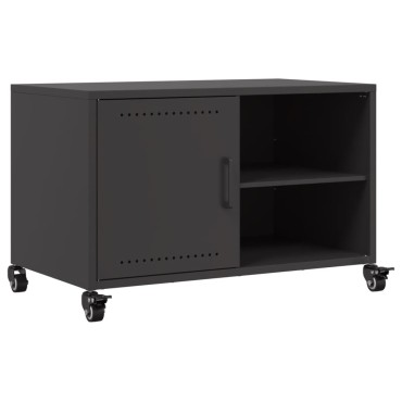 vidaXL Έπιπλο Τηλεόρασης Μαύρο 68x39x43,5cm Χάλυβας