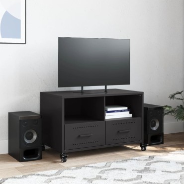 vidaXL Έπιπλο Τηλεόρασης Μαύρο 68x39x43,5cm Χάλυβας