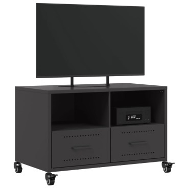 vidaXL Έπιπλο Τηλεόρασης Μαύρο 68x39x43,5cm Χάλυβας