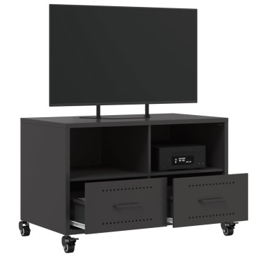 vidaXL Έπιπλο Τηλεόρασης Μαύρο 68x39x43,5cm Χάλυβας