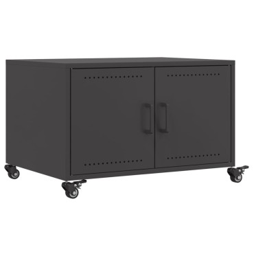 vidaXL Τραπεζάκι Σαλονιού Μαύρο 68x50x43,5cm από Ατσάλι 1 τεμ.