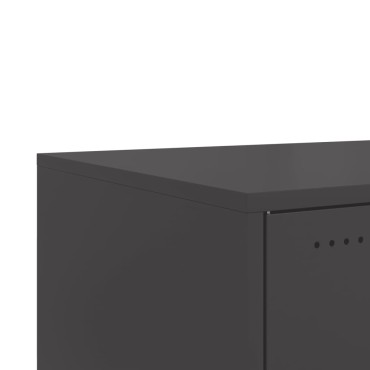 vidaXL Τραπεζάκι Σαλονιού Μαύρο 68x50x43,5cm από Ατσάλι 1 τεμ.