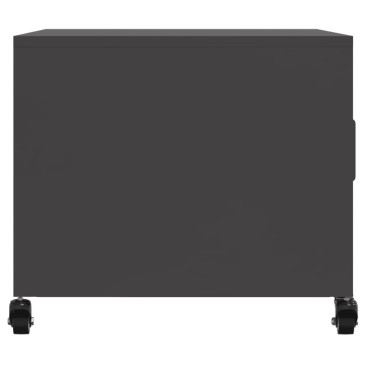 vidaXL Τραπεζάκι Σαλονιού Μαύρο 68x50x43,5cm από Ατσάλι 1 τεμ.