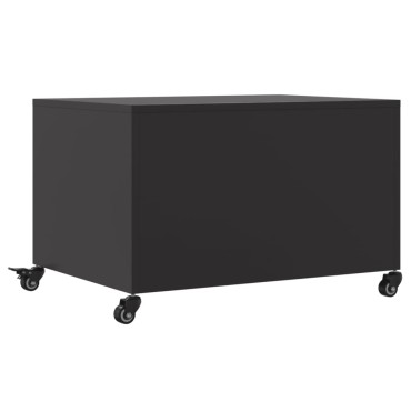 vidaXL Τραπεζάκι Σαλονιού Μαύρο 68x50x43,5cm από Ατσάλι 1 τεμ.