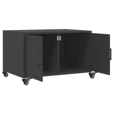 vidaXL Τραπεζάκι Σαλονιού Μαύρο 68x50x43,5cm από Ατσάλι 1 τεμ.