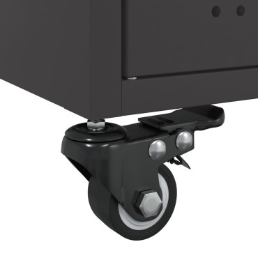 vidaXL Τραπεζάκι Σαλονιού Μαύρο 68x50x43,5cm από Ατσάλι 1 τεμ.