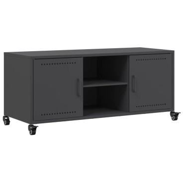 vidaXL Έπιπλο Τηλεόρασης Μαύρο 100,5x39x43,5cm Ατσάλι
