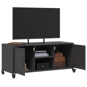 vidaXL Έπιπλο Τηλεόρασης Μαύρο 100,5x39x43,5cm Ατσάλι