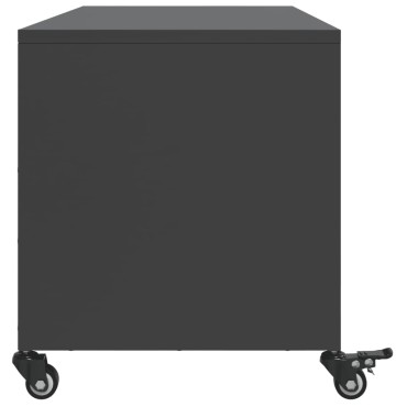 vidaXL Έπιπλο Τηλεόρασης Μαύρο 100,5x39x43,5cm Ατσάλι
