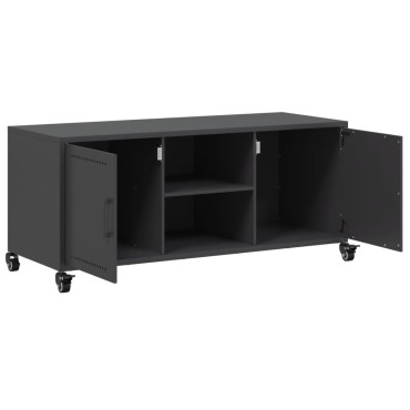 vidaXL Έπιπλο Τηλεόρασης Μαύρο 100,5x39x43,5cm Ατσάλι
