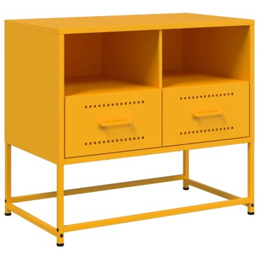 vidaXL Έπιπλο Τηλεόρασης Μουσταρδί Κίτρινο 68x39x60,5cm από Ατσάλι