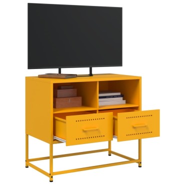 vidaXL Έπιπλο Τηλεόρασης Μουσταρδί Κίτρινο 68x39x60,5cm από Ατσάλι