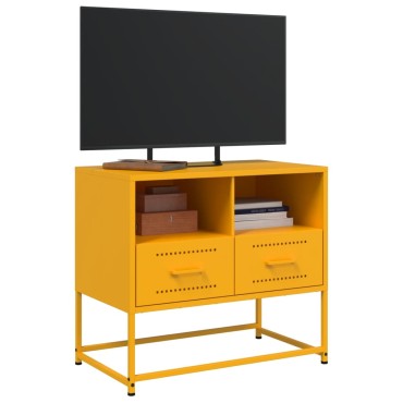 vidaXL Έπιπλο Τηλεόρασης Μουσταρδί Κίτρινο 68x39x60,5cm από Ατσάλι