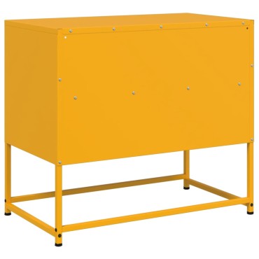 vidaXL Έπιπλο Τηλεόρασης Μουσταρδί Κίτρινο 68x39x60,5cm από Ατσάλι