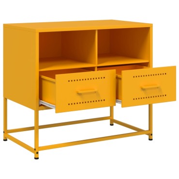 vidaXL Έπιπλο Τηλεόρασης Μουσταρδί Κίτρινο 68x39x60,5cm από Ατσάλι